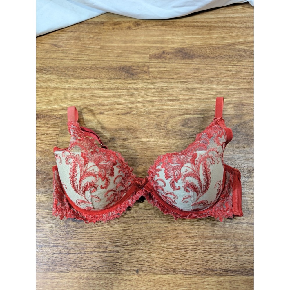 Dita Von Teese Nocturnelle Red Plunge Bra 36C